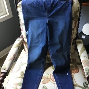 Spanx distressed ankle skinny jeans2x